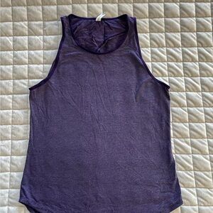 LULULEMON All Tied Up Open Back Tank Top Sweat Wicking Purple Size 6 EUC